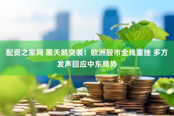 配资之家网 黑天鹅突袭！欧洲股市全线重挫 多方发声回应中东局势